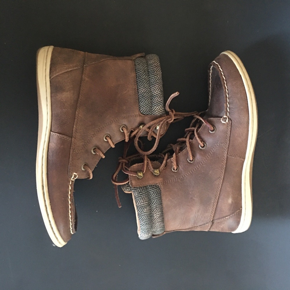 SPERRY Top Sider Women's Size 7.5M Brown Leather Ankle Boots. EUC - Picture 11 of 16